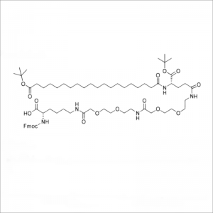 (25S, 52S)-52-(((9H-fluoren-9-yl)metoxy)carbonyl)amino)-25-(tert-butoxycarbonyl)-2,2-dimetyl-4,23,28,37,46 -pentaoxo-3,32,35,41,44-pentaoxa-24,29,38,47-tetraazatripentacontan-53-oic axit