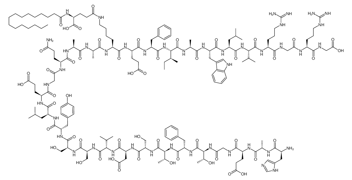利拉鲁肽化学構造式